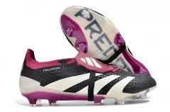 Бутсы Adidas Predator Elite Tongue FG черные-бордовые