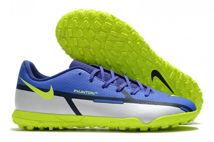 Сороконожки (Шиповки) Nike Phantom GT2 TF белый/синий/желтый
