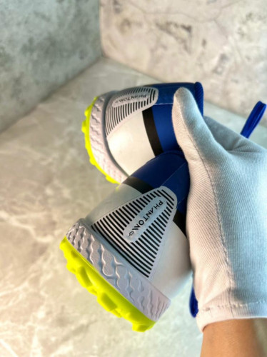 Сороконожки (Шиповки) Nike Phantom GT2 TF белый/синий/желтый