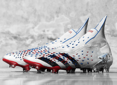 Бутсы Adidas Predator Freak+ FG серебряные