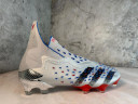 Бутсы Adidas Predator Freak+ FG серебряные