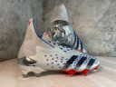 Бутсы Adidas Predator Freak+ FG серебряные