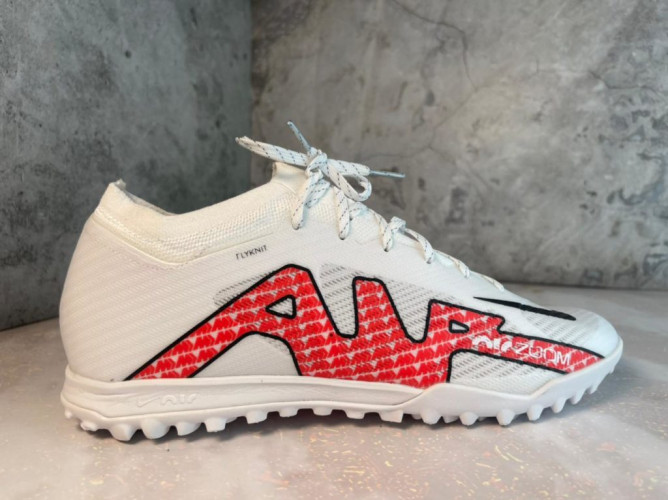 Сороконожки (Шиповки) NIKE VAPOR 15 ACADEMY TF белый/красный