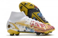 Бутсы Nike Superfly 8 Elite FG белый/красный/золото