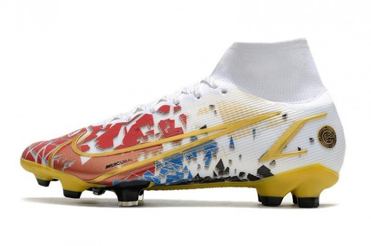 Бутсы Nike Superfly 8 Elite FG белый/красный/золото