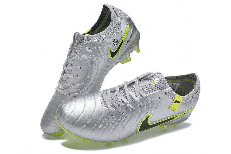 Бутсы Nike Tiempo Legend 10 Elite FG серый/салатовый
