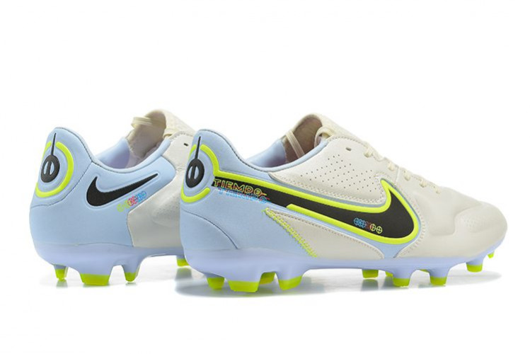 Бутсы Nike Tiempo Legend 9 Elite FG молочный/голубой