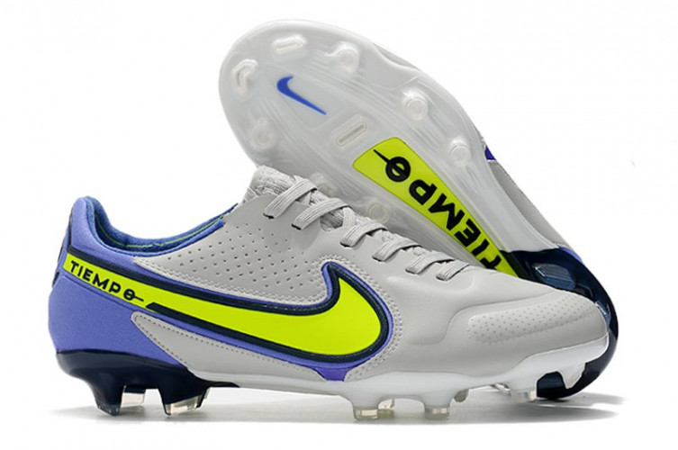 Бутсы Nike Tiempo Legend 9 Elite FG серый/синий
