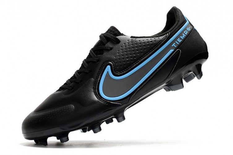 Бутсы Nike Tiempo Legend 9 Elite FG черный/голубой
