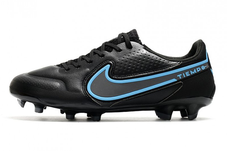 Бутсы Nike Tiempo Legend 9 Elite FG черный/голубой