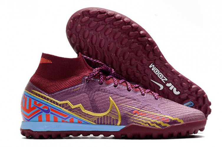 Сороконожки Nike Air Zoom Mercurial Superfly IX Academy TF бордовые