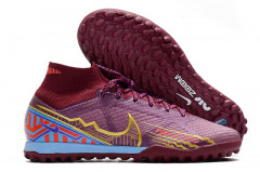 Сороконожки Nike Air Zoom Mercurial Superfly IX Academy TF бордовые