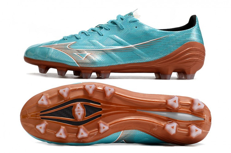 Бутсы Mizuno Alpha FG голубой/коричневый