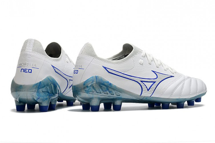 Бутсы Mizuno morelia neo 3 FG белый/синий