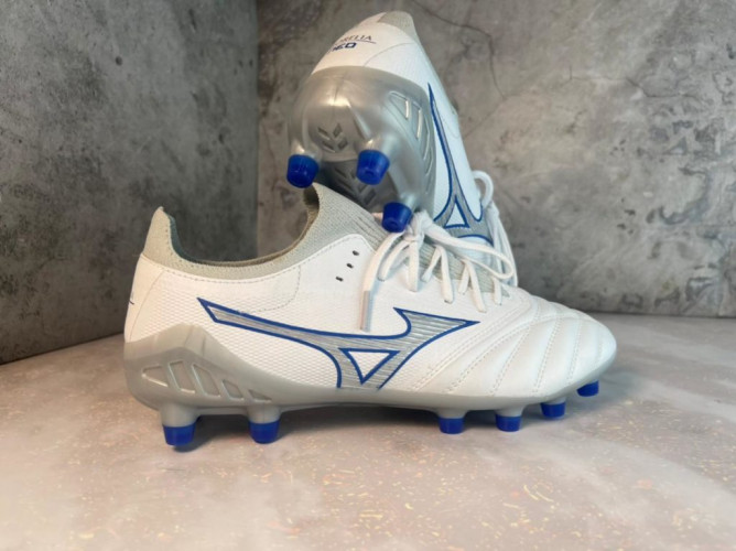 Бутсы Mizuno morelia neo 3 FG белый/синий