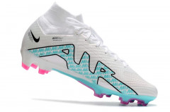 Бутсы Nike Air Zoom Mercurial Superfly IX Elite FG бело-голубые