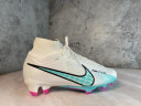 Бутсы Nike Air Zoom Mercurial Superfly IX Elite FG бело-голубые