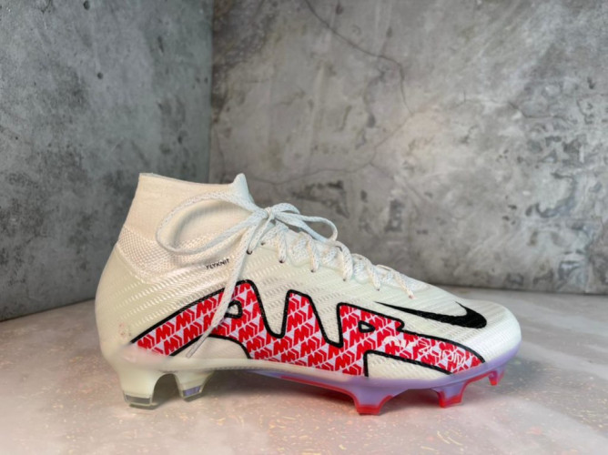 Бутсы Nike Air Zoom Mercurial Superfly IX Elite FG белый/красный