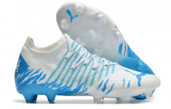 Бутсы Puma Future Z 1.3 FG белый/голубой