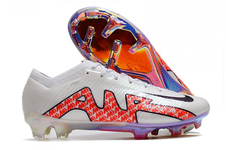 Бутсы Nike Air Zoom Mercurial Vapor 15 Elite FG бело-красные.