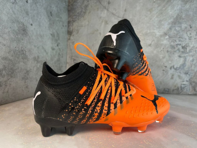 Бутсы Puma Future Z 1.3 FG черный/оранжевый