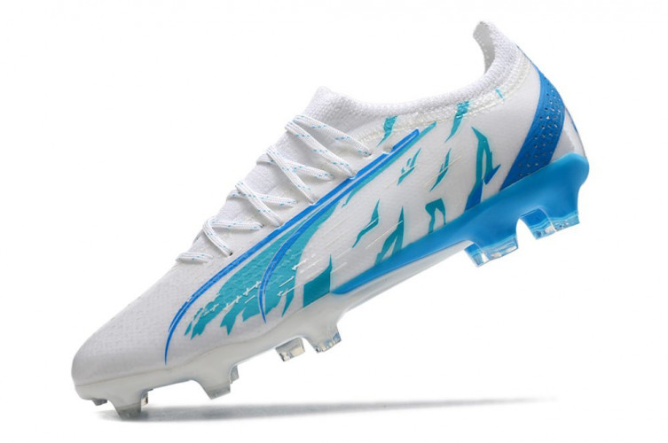 Бутсы Puma Ultra Ultimate FG белый/голубой