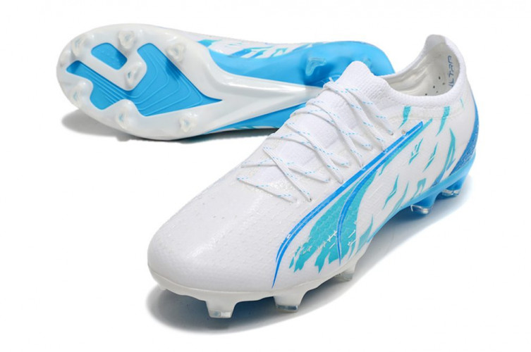 Бутсы Puma Ultra Ultimate FG белый/голубой