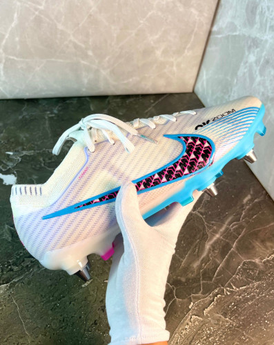 Бутсы Nike Air Zoom Mercurial Vapor 15 Elite SG голубые