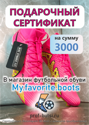 Подарочный сертификат на сумму 3000 рублей